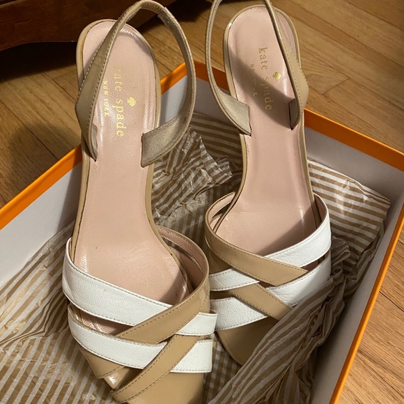 Kate Spade “Sasha” Leather Slingback Heels Size 8 - Picture 5 of 15